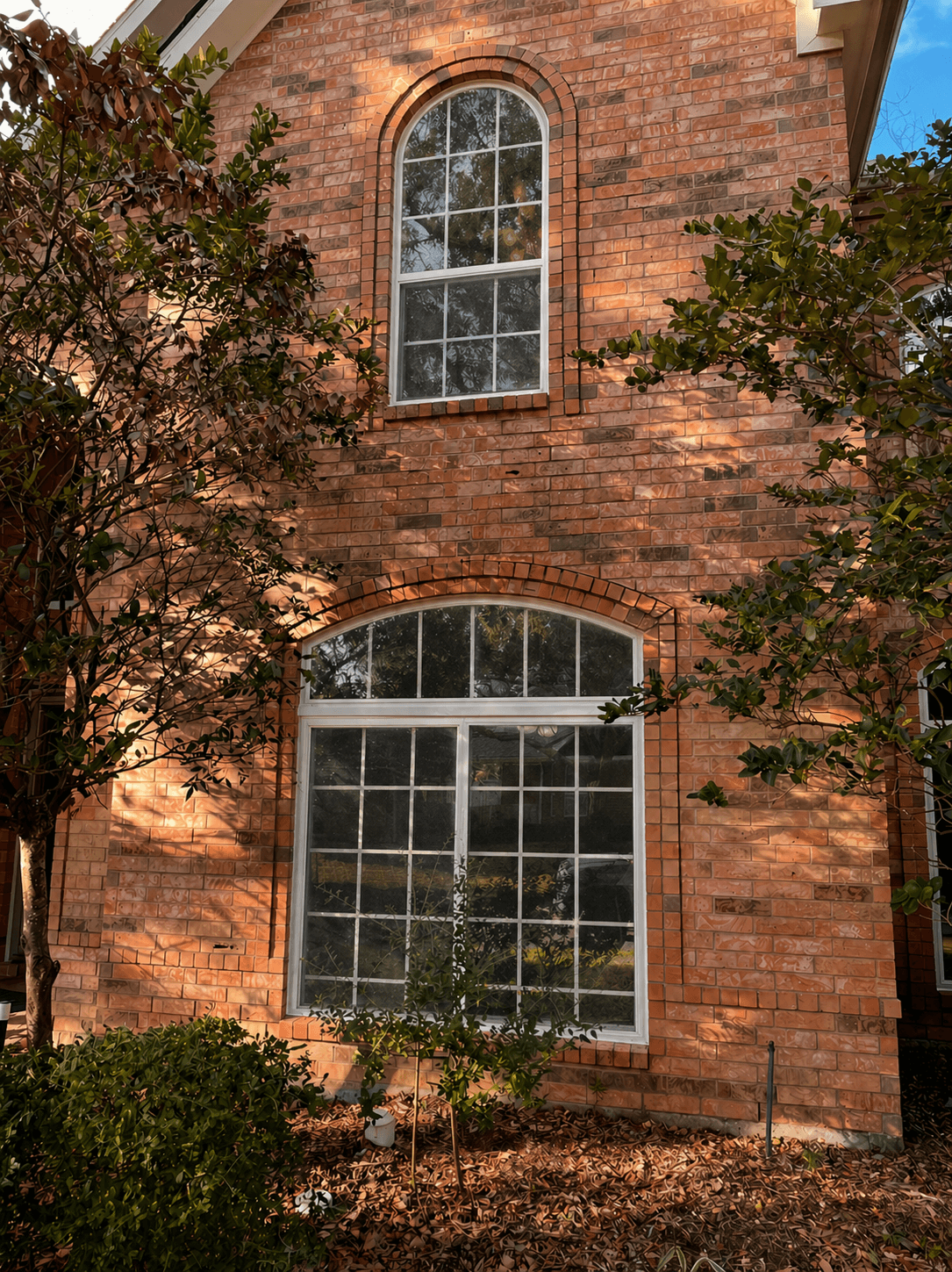 Before — old weathered windows on Houston home